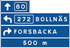 F3, Tabellorienteringstavla